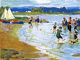 Edward Henry Potthast Famous Paintings - The White Sails